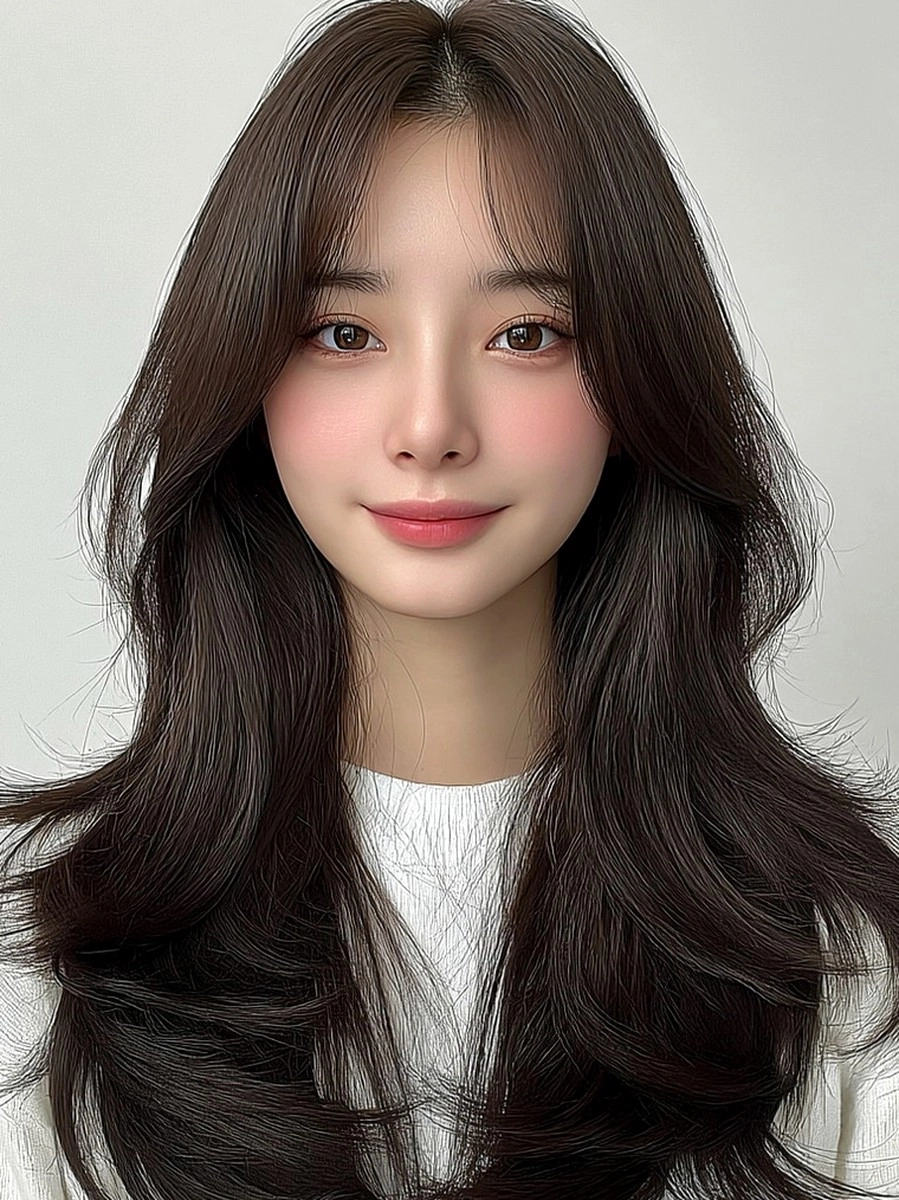 8 Best Hairstyles for Long Face 2026 | Korea Hair Salon 7 hairstyles for long face 2026 - Style 4 at Korea Hair Salon Seoul