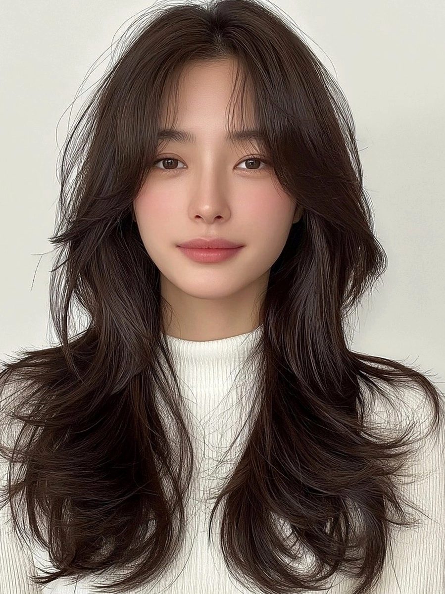 8 Best Hairstyles for Long Face 2026 | Korea Hair Salon 9 hairstyles for long face 2026 - Style 6 at Korea Hair Salon Seoul