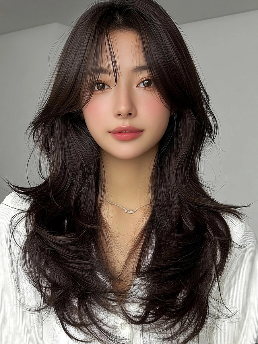 8 Best Hairstyles for Long Face 2026 | Korea Hair Salon 10 hairstyles for long face 2026 - Style 7 at Korea Hair Salon Seoul