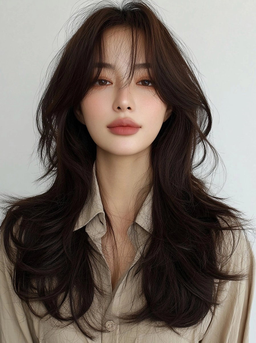 8 Best Hairstyles for Long Face 2026 | Korea Hair Salon 11 hairstyles for long face 2026 - Style 8 at Korea Hair Salon Seoul