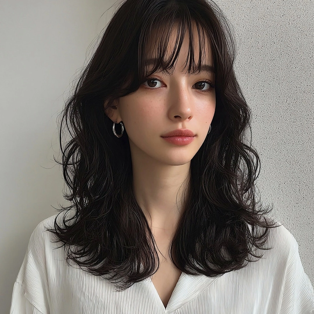 8 Elegant Feathered Layers Seoul | Seoul Hair Salon 5 elegant feathered layers Seoul - Style 3 at Korea Hair Salon Seoul