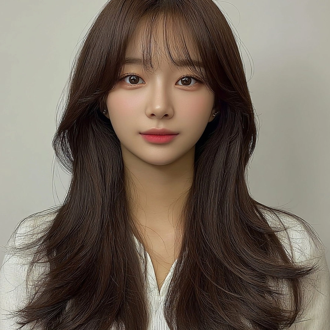8 Elegant Feathered Layers Seoul | Seoul Hair Salon 9 elegant feathered layers Seoul - Style 6 at Korea Hair Salon Seoul