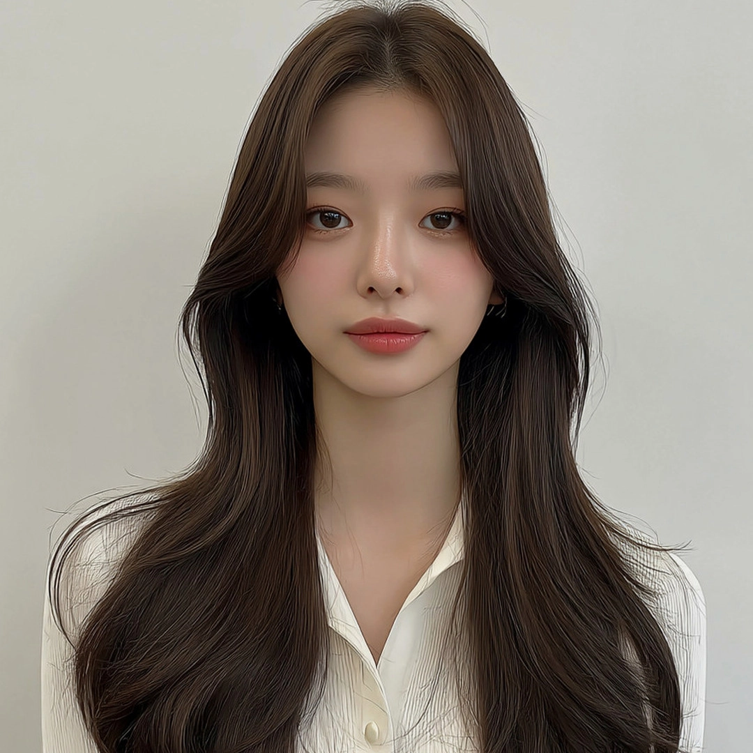 Long 1665 8 Elegant Feathered Layers Seoul | Seoul Hair Salon