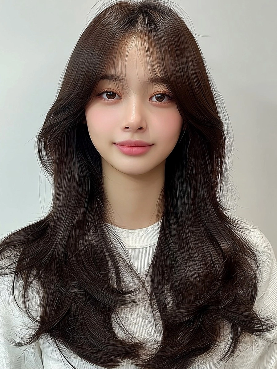 8 Elegant Hairstyles for Long Faces 2026 | Korea Hair Salon 4 elegant hairstyles for long faces 2026 - Style 2 at Korea Hair Salon Seoul