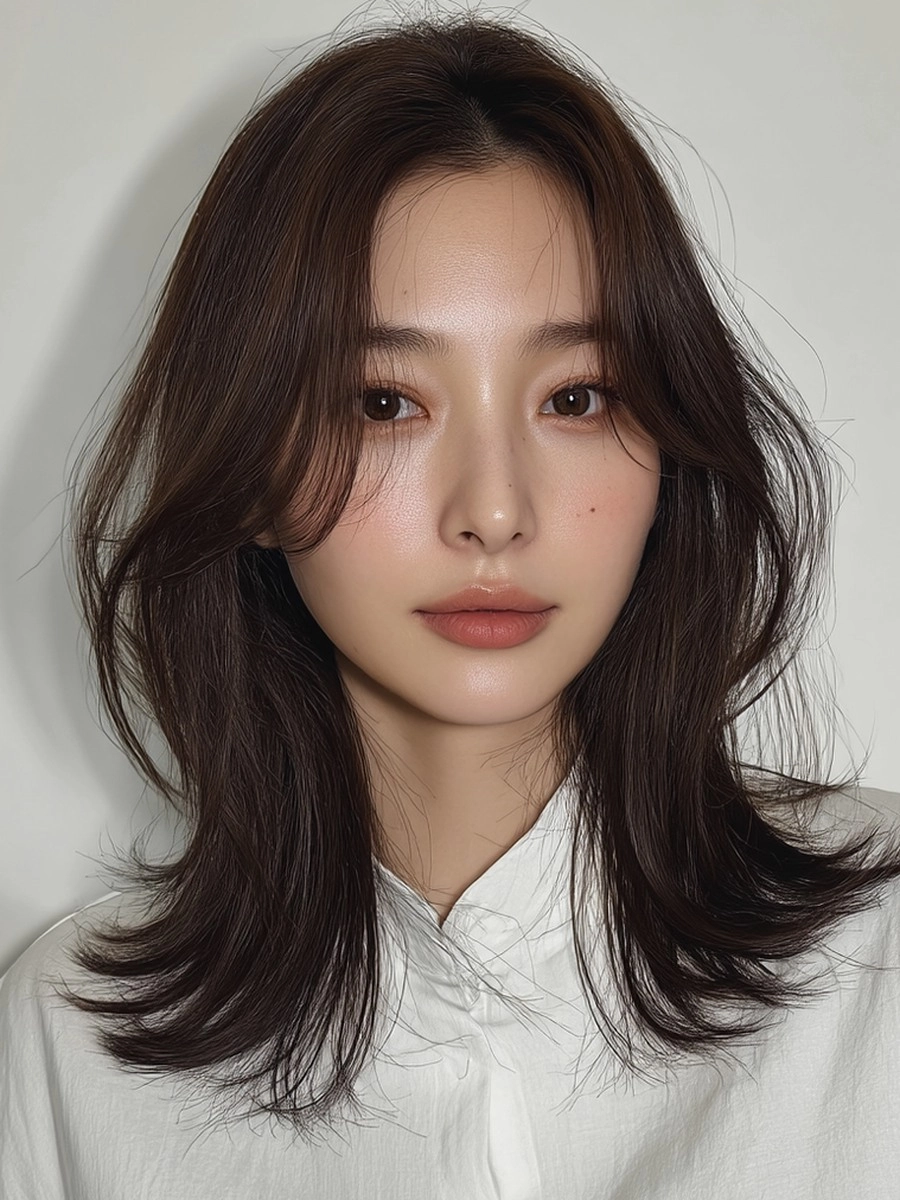 8 Elegant Hairstyles for Long Faces 2026 | Korea Hair Salon 9 elegant hairstyles for long faces 2026 - Style 6 at Korea Hair Salon Seoul