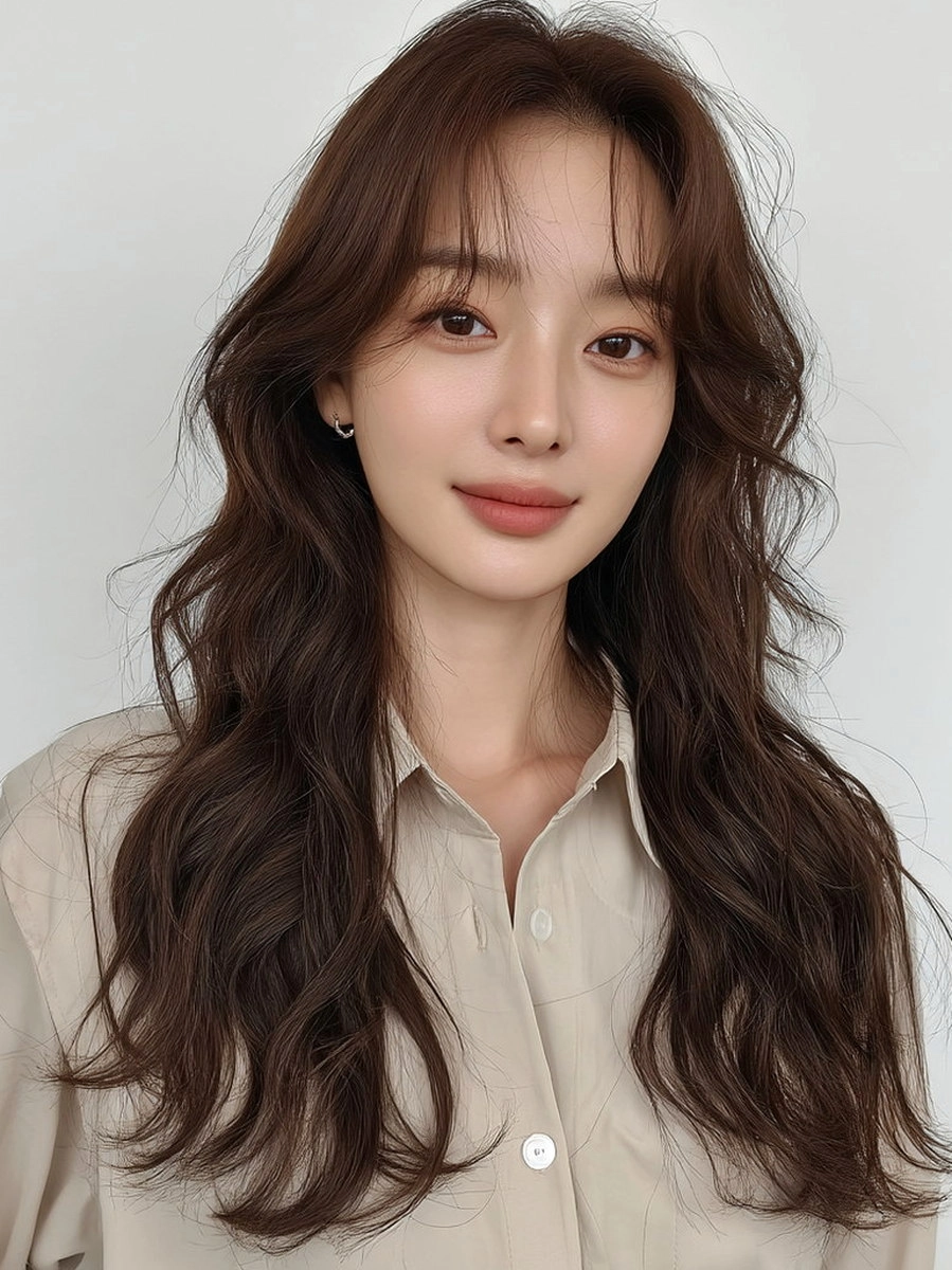 8 Elegant Hairstyles for Long Faces 2026 | Korea Hair Salon 10 elegant hairstyles for long faces 2026 - Style 7 at Korea Hair Salon Seoul