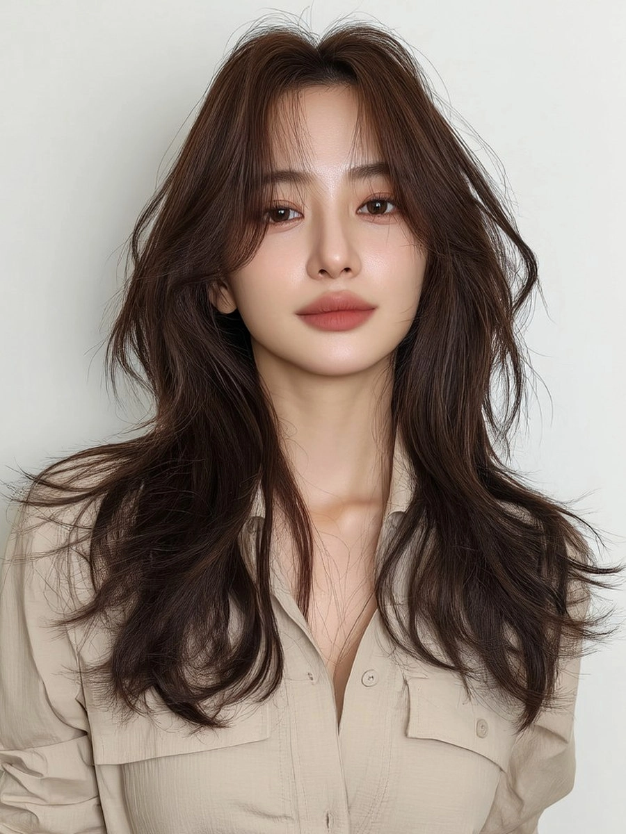 8 Elegant Korean Shag Haircuts 2026 | Korea Hair Salon 4 elegant Korean shag haircut 2026 - Style 2 at Korea Hair Salon Seoul