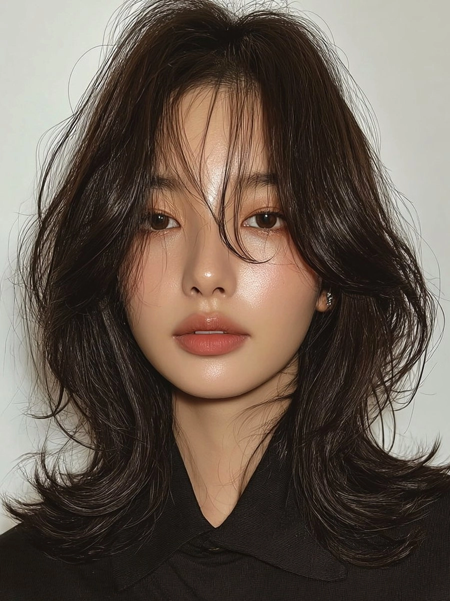 8 Elegant Layered Hairstyles 2026 | Korea Hair Salon 10 elegant layered hairstyles Korea - Style 7 at Korea Hair Salon Seoul