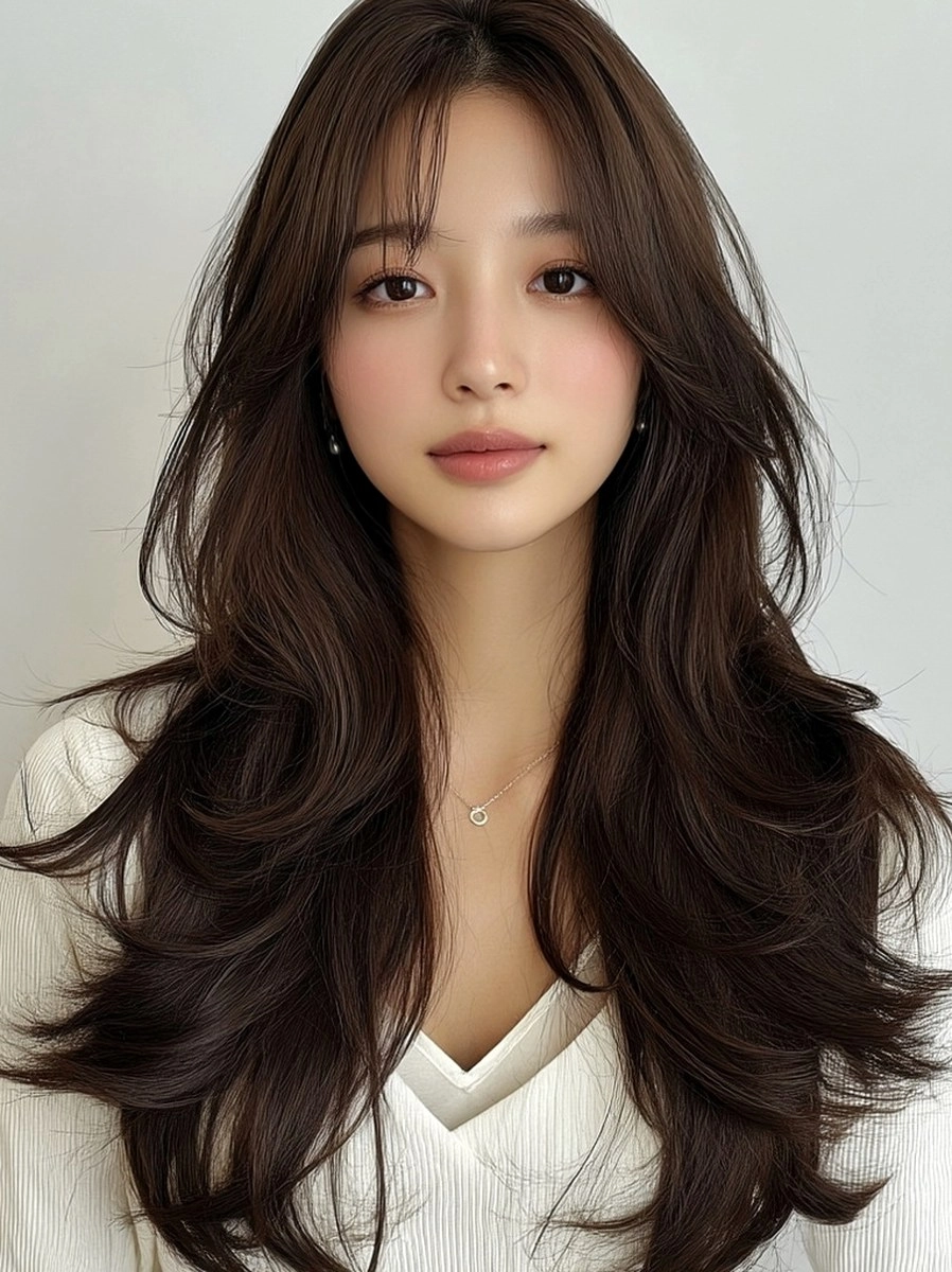8 Layered Hair Styles Seoul | Korea Hair Salon 4 layered hair styles Seoul - Style 2 at Korea Hair Salon Seoul