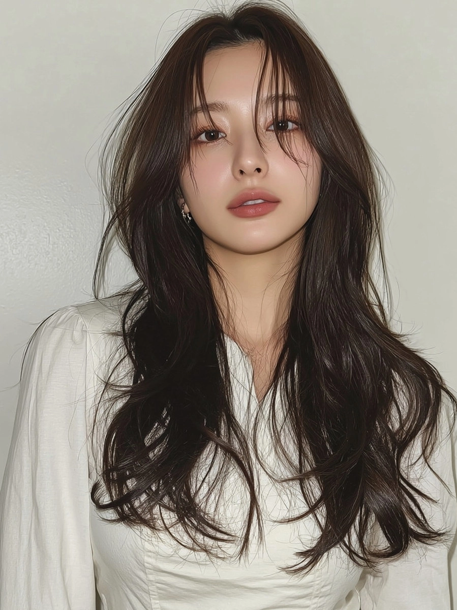 8 Layered Korean Hairstyles in Seoul | Korea Hair Salon 4 layered Korean hairstyles Seoul - Style 2 at Korea Hair Salon Seoul