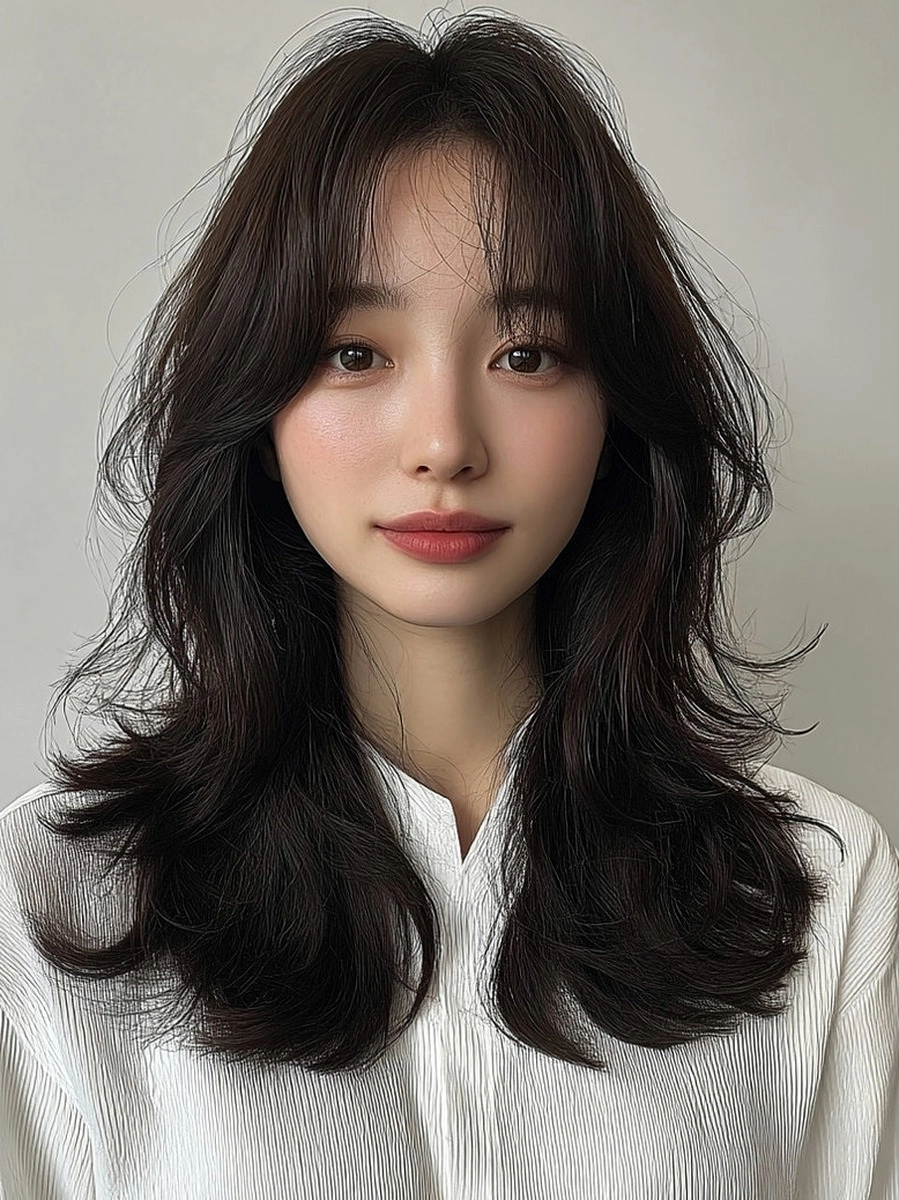 8 Layered Korean Hairstyles in Seoul | Korea Hair Salon 5 layered Korean hairstyles Seoul - Style 3 at Korea Hair Salon Seoul