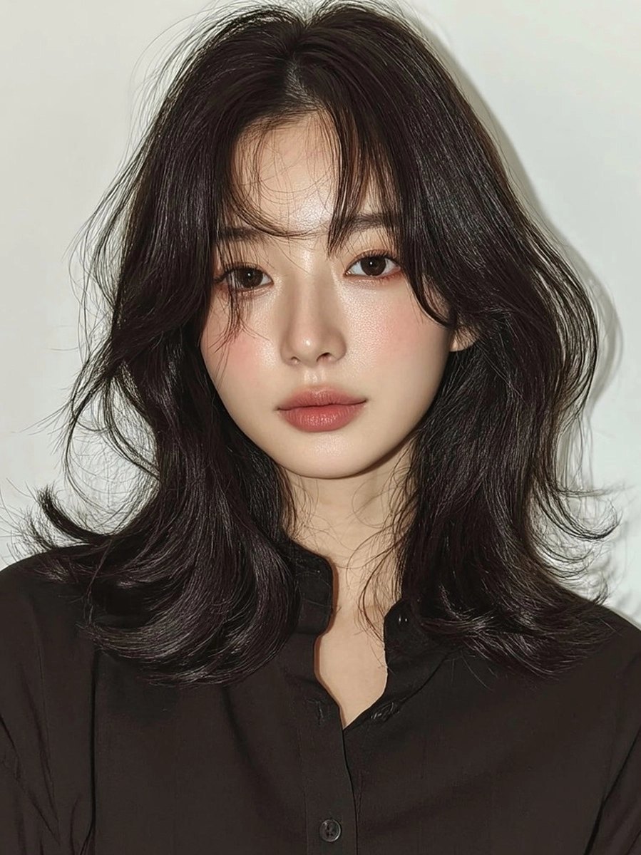 8 Layered Korean Hairstyles in Seoul | Korea Hair Salon 7 layered Korean hairstyles Seoul - Style 4 at Korea Hair Salon Seoul