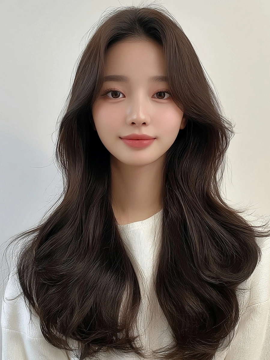 8 Layered Korean Hairstyles in Seoul | Korea Hair Salon 8 layered Korean hairstyles Seoul - Style 5 at Korea Hair Salon Seoul