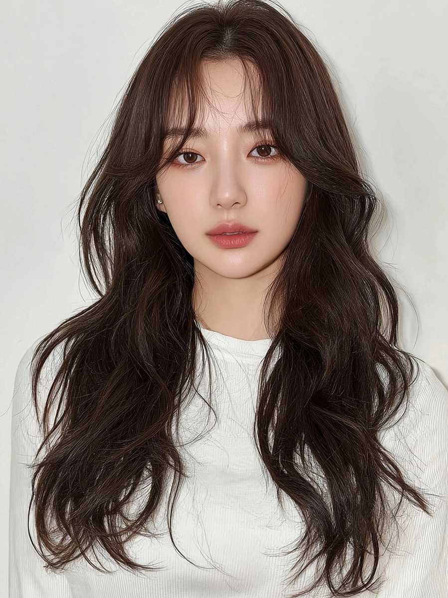 8 Layered Korean Hairstyles in Seoul | Korea Hair Salon 9 layered Korean hairstyles Seoul - Style 6 at Korea Hair Salon Seoul