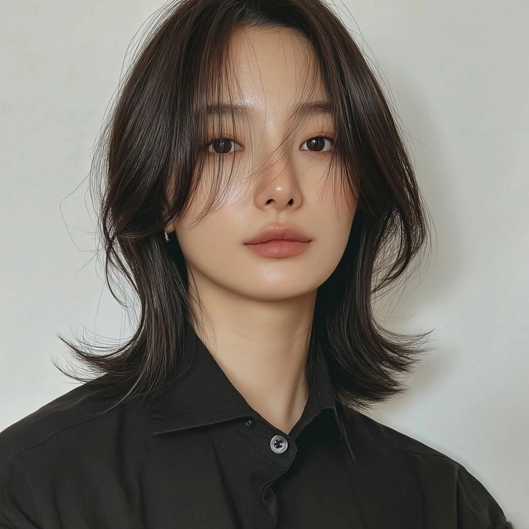 8 Stunning Hair Styles for Round Faces | Seoul Hair Salon 8 hair styles for round faces - Style 5 at Korea Hair Salon Seoul