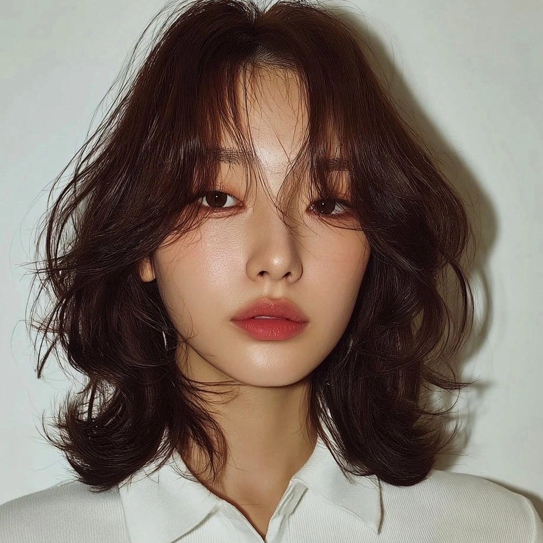 8 Stunning Hair Styles for Round Faces | Seoul Hair Salon 10 hair styles for round faces - Style 7 at Korea Hair Salon Seoul