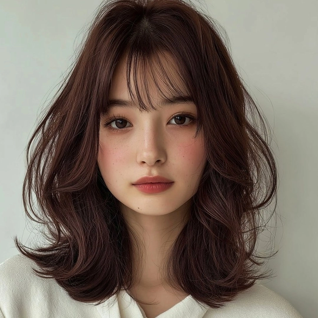 8 Stunning Hair Styles for Round Faces | Seoul Hair Salon 11 hair styles for round faces - Style 8 at Korea Hair Salon Seoul