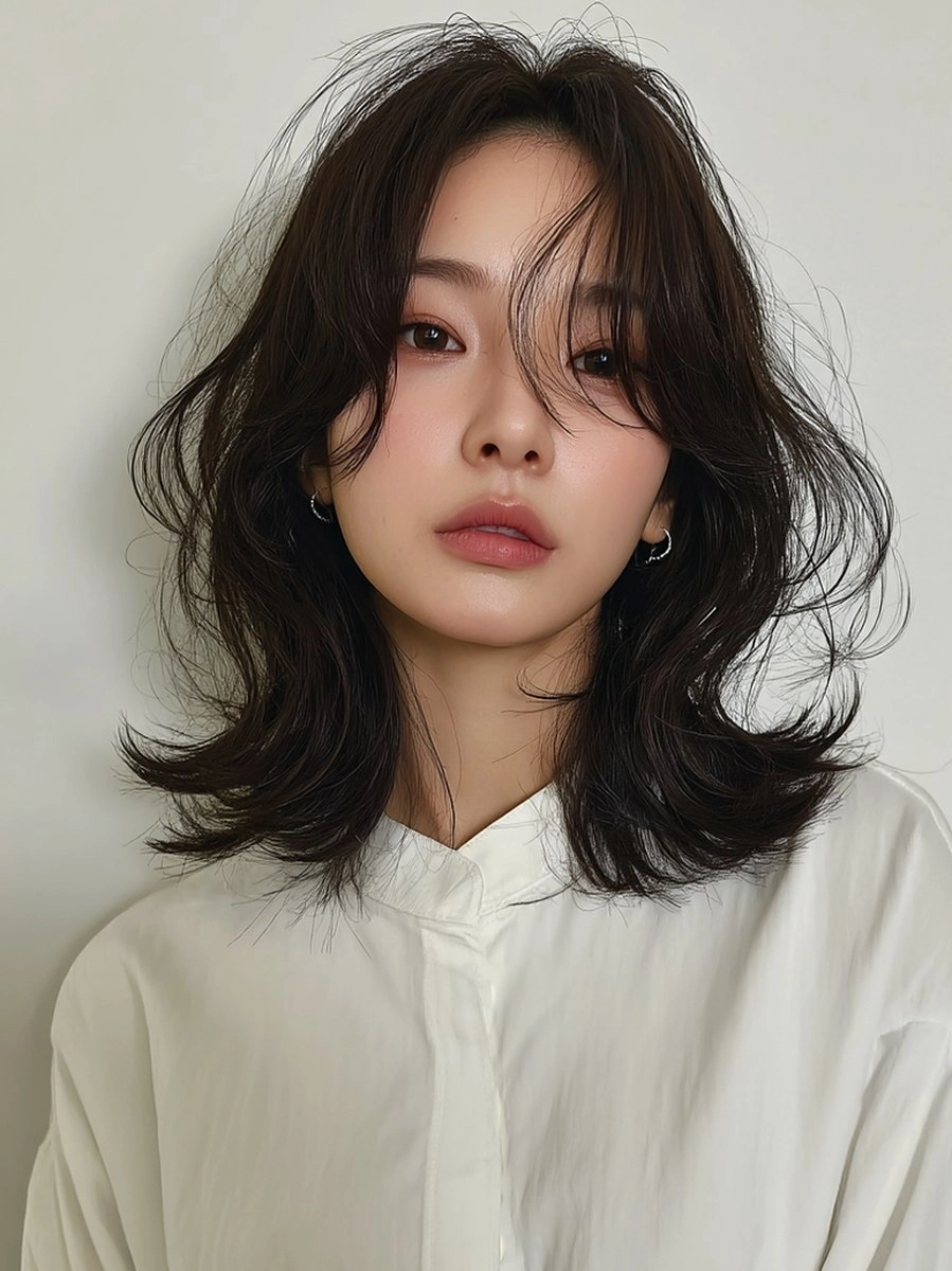 8 Stunning Hairstyles for Long Faces 2026 | Korea Hair Salon 4 hairstyles for long faces 2026 - Style 2 at Korea Hair Salon Seoul