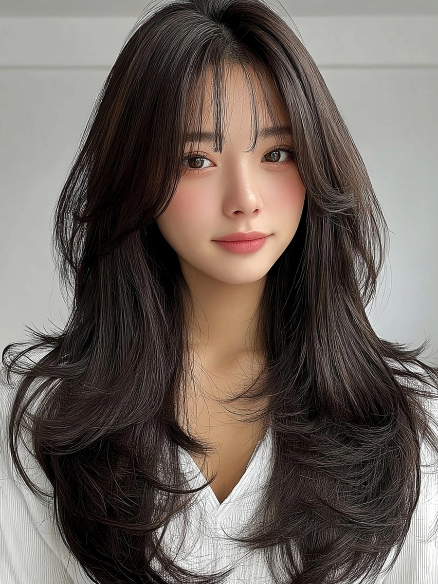 8 Stunning Hairstyles for Long Faces 2026 | Korea Hair Salon 5 hairstyles for long faces 2026 - Style 3 at Korea Hair Salon Seoul