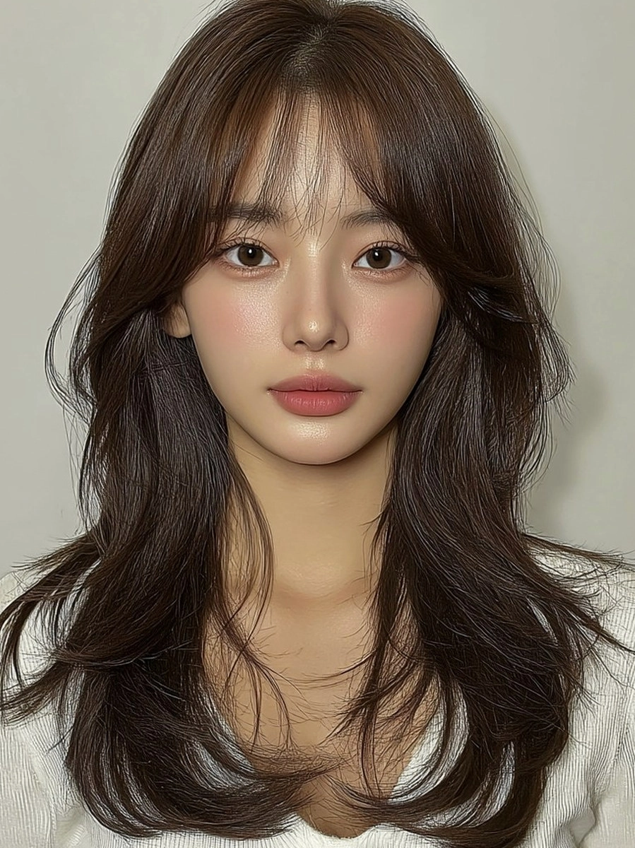 8 Stunning Hairstyles for Long Faces 2026 | Korea Hair Salon 7 hairstyles for long faces 2026 - Style 4 at Korea Hair Salon Seoul