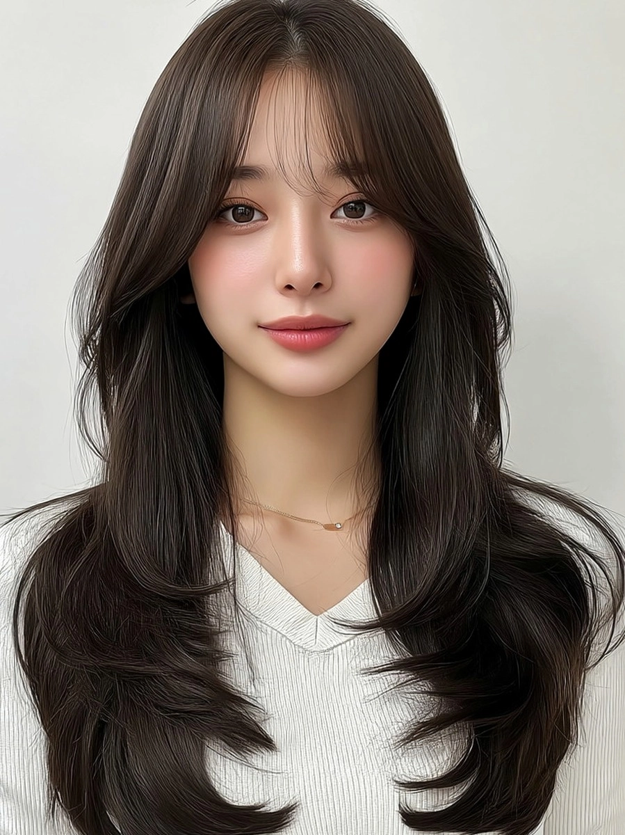 8 Stunning Hairstyles for Long Faces 2026 | Korea Hair Salon 9 hairstyles for long faces 2026 - Style 6 at Korea Hair Salon Seoul