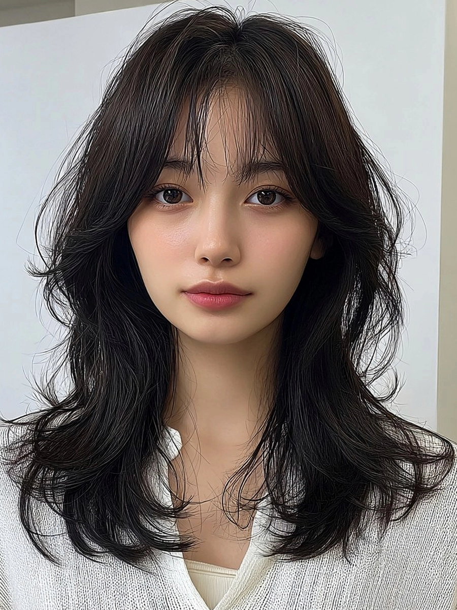 8 Stunning Hairstyles for Long Faces 2026 | Korea Hair Salon 10 hairstyles for long faces 2026 - Style 7 at Korea Hair Salon Seoul
