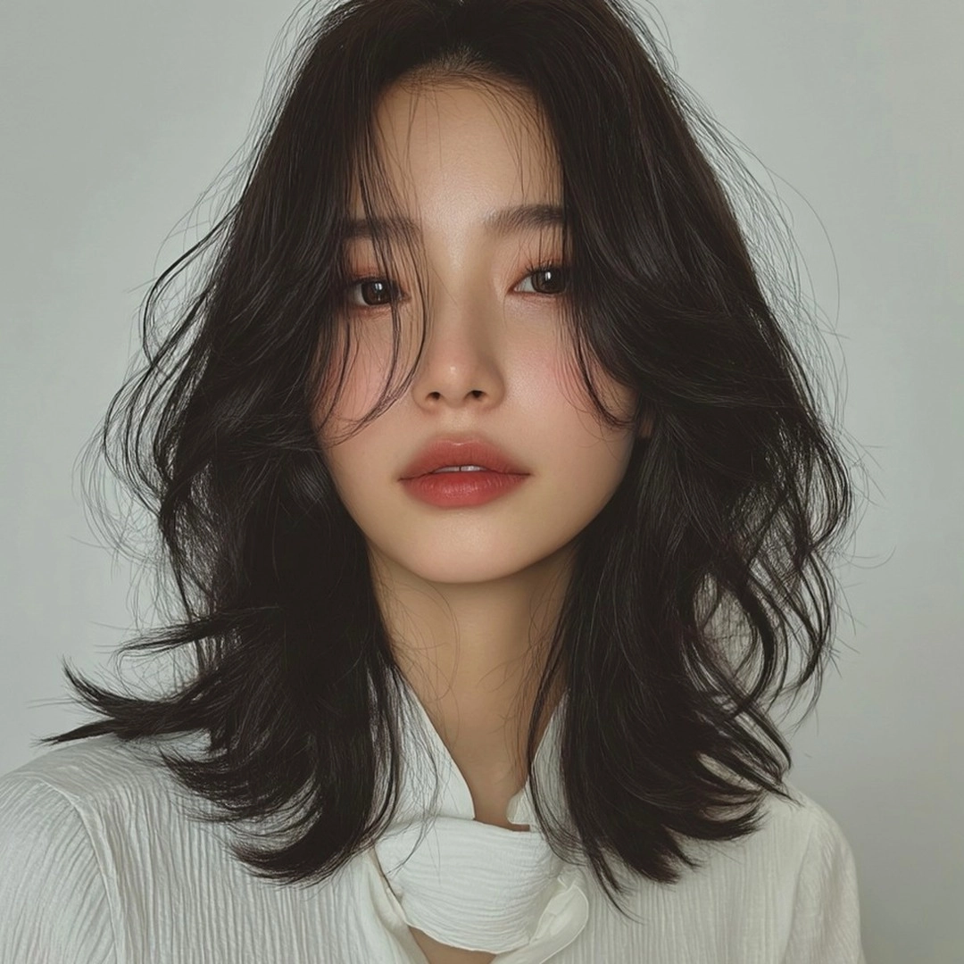 8 Stunning Layered Wave Styles Seoul | Seoul Hair Salon 7 layered wave styles Seoul - Style 4 at Korea Hair Salon Seoul