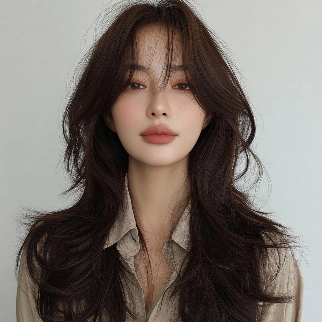 8 Stunning Layered Wave Styles Seoul | Seoul Hair Salon 9 layered wave styles Seoul - Style 6 at Korea Hair Salon Seoul