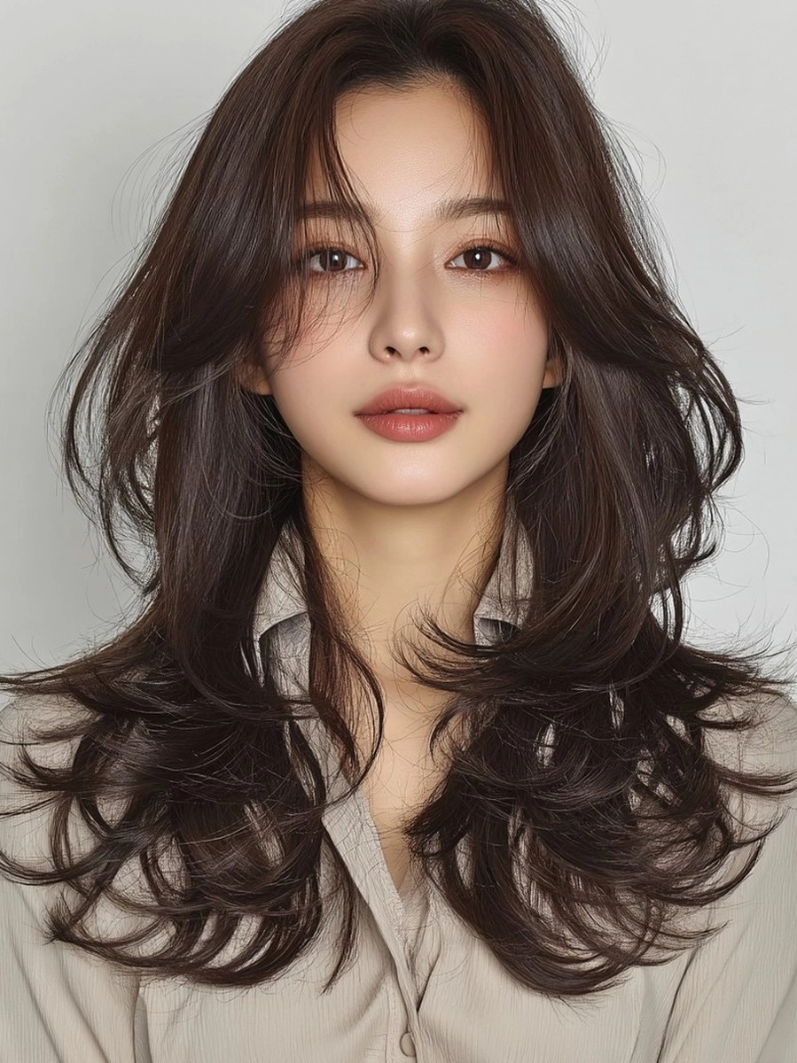8 Stunning Winter Layered Haircuts Seoul | Korea Hair Salon 8 winter layered haircuts Seoul - Style 5 at Korea Hair Salon Seoul