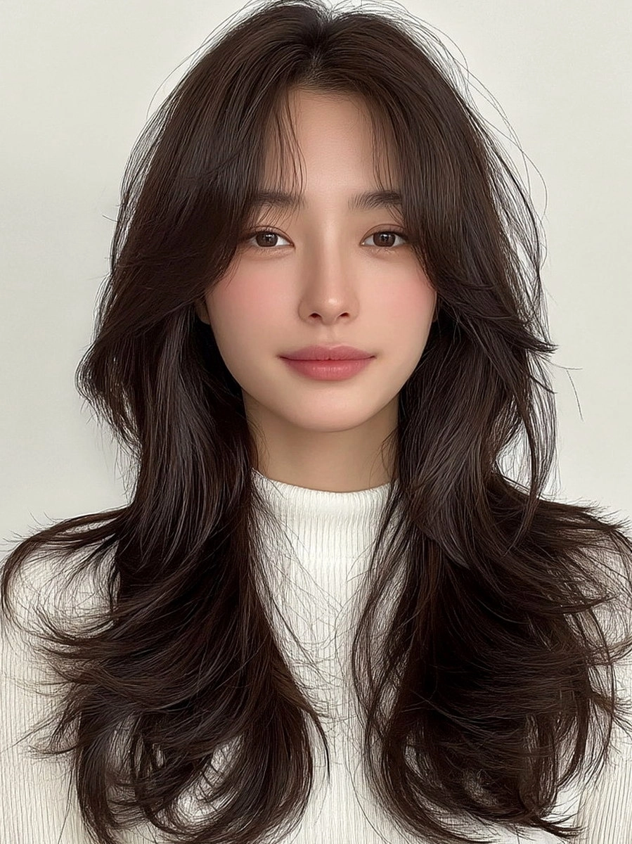 8 Voluminous Layered Styles Seoul 2026 | Korea Hair Salon 11 voluminous layered styles Seoul - Style 8 at Korea Hair Salon Seoul